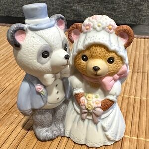 Wallace Berry Company Bride & Groom Party Bears #3425 – Hand‑Painted – EUC